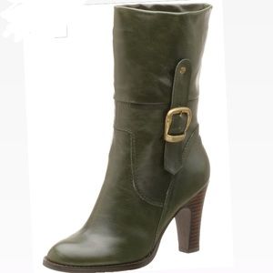 ‼️olive green mid calf boot size 8